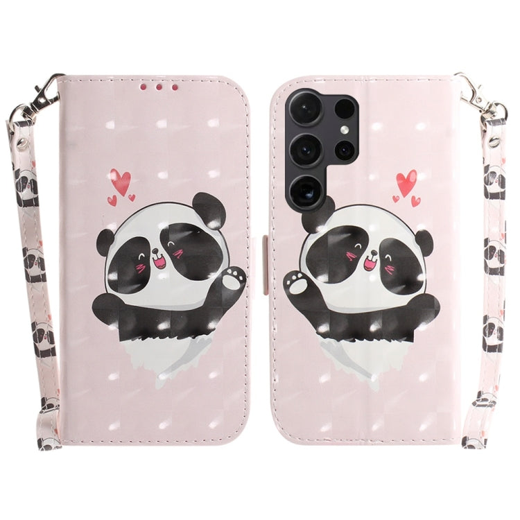 3D Colored Flip Leather Phone Case, For Samsung Galaxy S25+ 5G, For Samsung Galaxy S25 Ultra 5G