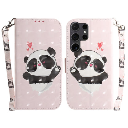 3D Colored Flip Leather Phone Case, For Samsung Galaxy S25+ 5G, For Samsung Galaxy S25 Ultra 5G