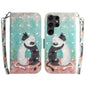 3D Colored Flip Leather Phone Case, For Samsung Galaxy S25+ 5G, For Samsung Galaxy S25 Ultra 5G