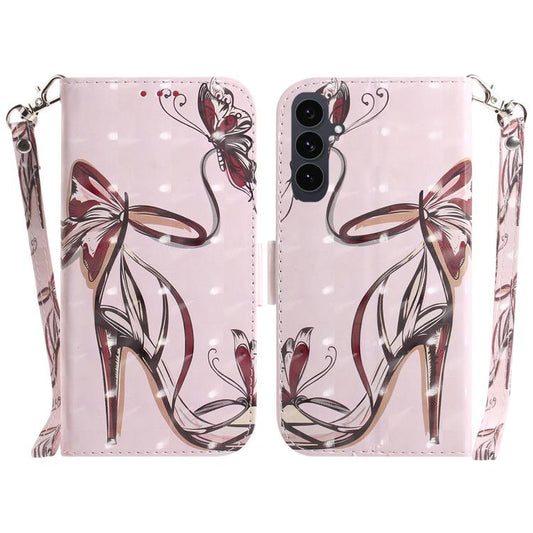 3D Colored Flip Leather Phone Case, For Samsung Galaxy S25 FE 5G, For Samsung Galaxy S25 5G