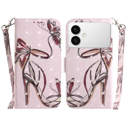 3D Colored Flip Leather Phone Case, For Samsung Galaxy S26 Edge 5G, For Samsung Galaxy S26 Ultra 5G