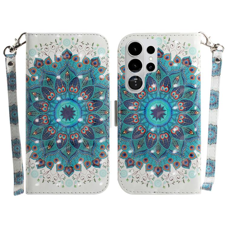 3D Colored Flip Leather Phone Case, For Samsung Galaxy S26 Ultra 5G, For Samsung Galaxy S26 5G