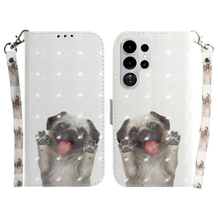 3D Colored Flip Leather Phone Case, For Samsung Galaxy S26 Ultra 5G, For Samsung Galaxy S26 5G