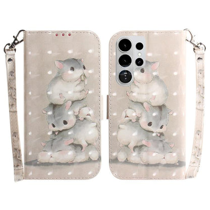 3D Colored Flip Leather Phone Case, For Samsung Galaxy S26 Ultra 5G, For Samsung Galaxy S26 5G