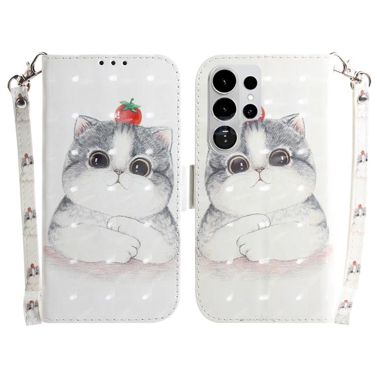 3D Colored Flip Leather Phone Case, For Samsung Galaxy S26 Ultra 5G, For Samsung Galaxy S26 5G