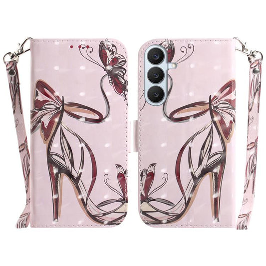 3D Colored Flip Leather Phone Case, For Samsung Galaxy S26+ 5G, For Samsung Galaxy S26 Edge 5G