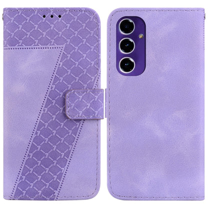 Seven-shaped Embossed Leather Phone Case, For Samsung Galaxy S25 Ultra 5G, For Samsung Galaxy S24 FE 5G