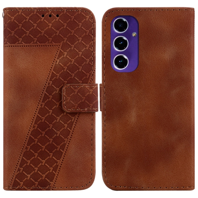 Seven-shaped Embossed Leather Phone Case, For Samsung Galaxy S25 Ultra 5G, For Samsung Galaxy S24 FE 5G