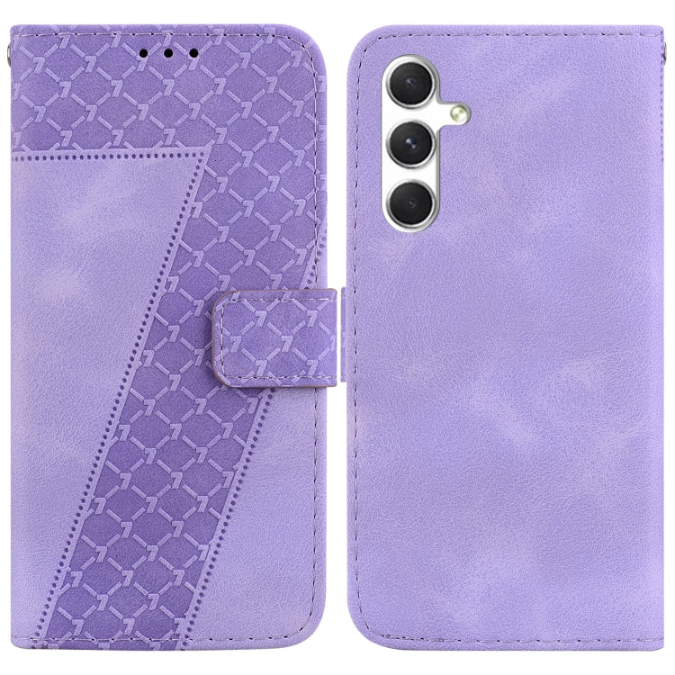 Seven-shaped Embossed Leather Phone Case, For Samsung Galaxy S25 FE 5G, For Samsung Galaxy S25 Edge 5G, For Samsung Galaxy S25 5G, For Samsung Galaxy S25+ 5G