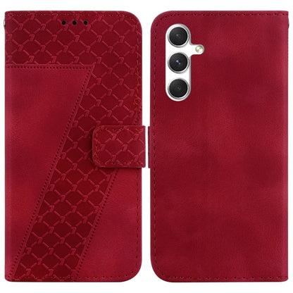 Seven-shaped Embossed Leather Phone Case, For Samsung Galaxy S25 Edge 5G, For Samsung Galaxy S25 5G, For Samsung Galaxy S25+ 5G, For Samsung Galaxy S25 Ultra 5G