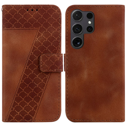 Seven-shaped Embossed Leather Phone Case, For Samsung Galaxy S25 Ultra 5G, For Samsung Galaxy S24 FE 5G