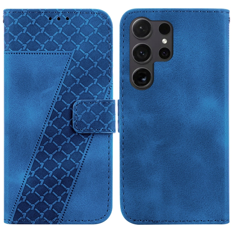 Seven-shaped Embossed Leather Phone Case, For Samsung Galaxy S25 Edge 5G, For Samsung Galaxy S25 5G, For Samsung Galaxy S25+ 5G, For Samsung Galaxy S25 Ultra 5G
