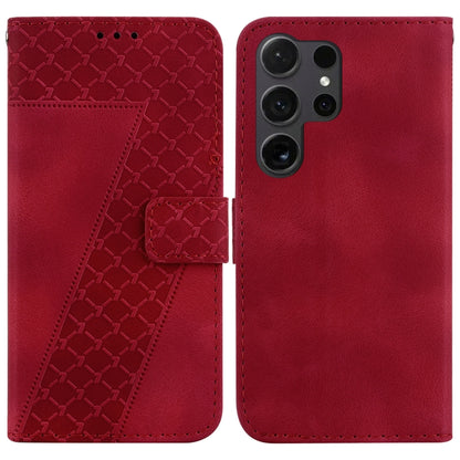 Seven-shaped Embossed Leather Phone Case, For Samsung Galaxy S25 Ultra 5G, For Samsung Galaxy S24 FE 5G