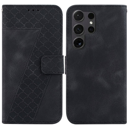 Seven-shaped Embossed Leather Phone Case, For Samsung Galaxy S25 Edge 5G, For Samsung Galaxy S25 5G, For Samsung Galaxy S25+ 5G, For Samsung Galaxy S25 Ultra 5G