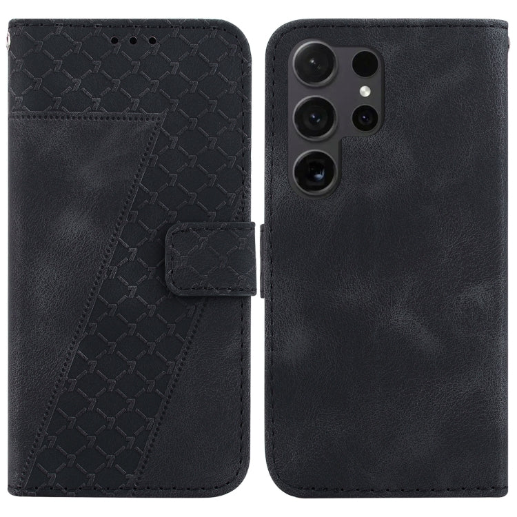 Seven-shaped Embossed Leather Phone Case, For Samsung Galaxy S25 Ultra 5G, For Samsung Galaxy S24 FE 5G