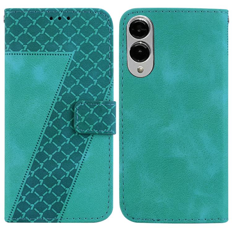 Seven-shaped Embossed Leather Phone Case, For Samsung Galaxy S25 Edge 5G, For Samsung Galaxy S25 5G, For Samsung Galaxy S25+ 5G, For Samsung Galaxy S25 Ultra 5G