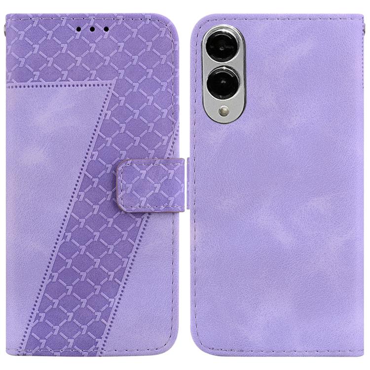 Seven-shaped Embossed Leather Phone Case, For Samsung Galaxy S25 FE 5G, For Samsung Galaxy S25 Edge 5G, For Samsung Galaxy S25 5G, For Samsung Galaxy S25+ 5G