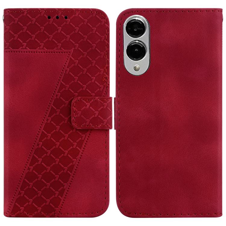 Seven-shaped Embossed Leather Phone Case, For Samsung Galaxy S25 FE 5G, For Samsung Galaxy S25 Edge 5G, For Samsung Galaxy S25 5G, For Samsung Galaxy S25+ 5G