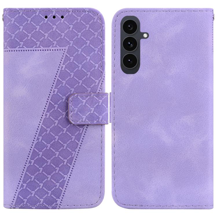 Seven-shaped Embossed Leather Phone Case, For Samsung Galaxy S25 FE 5G, For Samsung Galaxy S25 Edge 5G, For Samsung Galaxy S25 5G, For Samsung Galaxy S25+ 5G