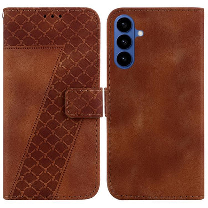 Seven-shaped Embossed Leather Phone Case
