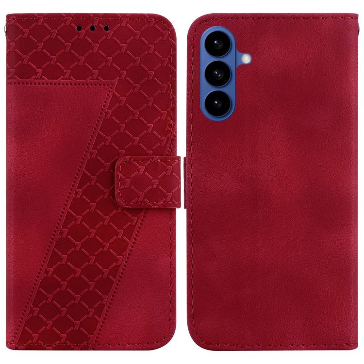 Seven-shaped Embossed Leather Phone Case