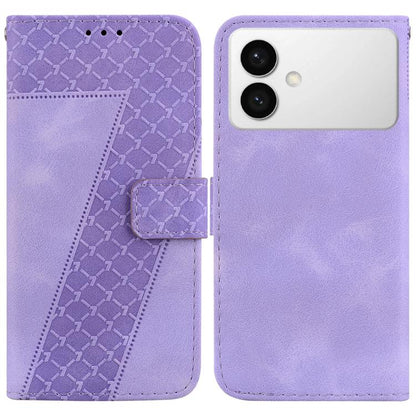 Seven-shaped Embossed Leather Phone Case