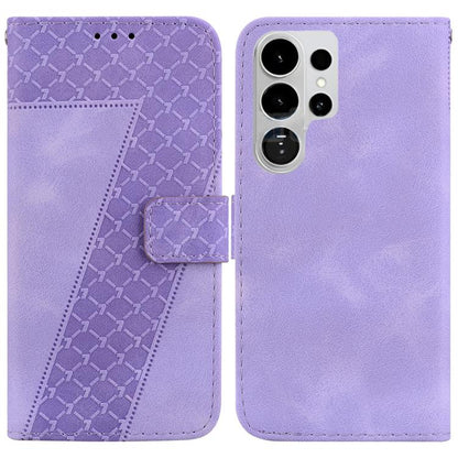 Seven-shaped Embossed Leather Phone Case, For Samsung Galaxy S26+ 5G, For Samsung Galaxy S26 Edge 5G, For Samsung Galaxy S26 Ultra 5G, For Samsung Galaxy S26 5G