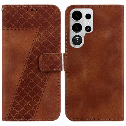 Seven-shaped Embossed Leather Phone Case, For Samsung Galaxy S26+ 5G, For Samsung Galaxy S26 Edge 5G, For Samsung Galaxy S26 Ultra 5G, For Samsung Galaxy S26 5G