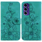 Lily Embossed Leather Phone Case, For Samsung Galaxy S25 Ultra 5G, For Samsung Galaxy S24 FE 5G