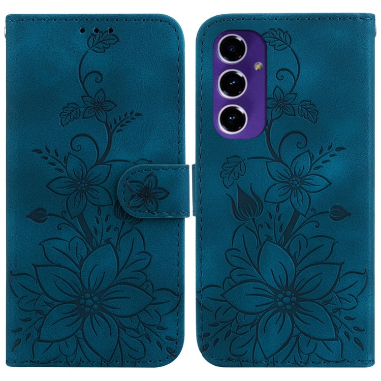 Lily Embossed Leather Phone Case, For Samsung Galaxy S25 Ultra 5G, For Samsung Galaxy S24 FE 5G