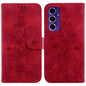 Lily Embossed Leather Phone Case, For Samsung Galaxy S25 Ultra 5G, For Samsung Galaxy S24 FE 5G