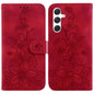 Lily Embossed Leather Phone Case, For Samsung Galaxy S25 FE 5G, For Samsung Galaxy S25 Edge 5G, For Samsung Galaxy S25 5G, For Samsung Galaxy S25+ 5G