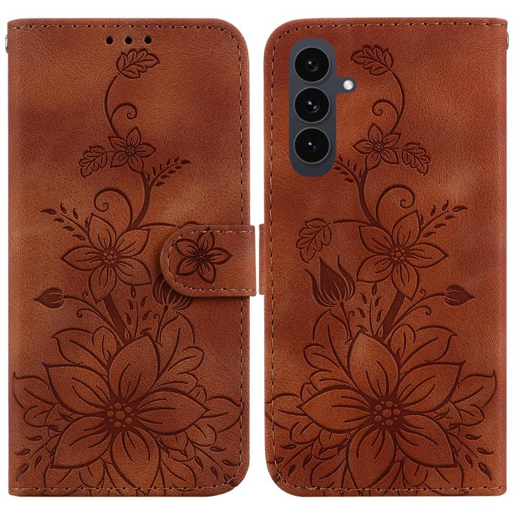 Lily Embossed Leather Phone Case