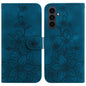 Lily Embossed Leather Phone Case, For Samsung Galaxy S25 FE 5G, For Samsung Galaxy S25 Edge 5G, For Samsung Galaxy S25 5G, For Samsung Galaxy S25+ 5G