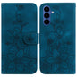 Lily Embossed Leather Phone Case, For Samsung Galaxy S26 5G, For Samsung Galaxy S25 FE 5G, For Samsung Galaxy S25 Edge 5G, For Samsung Galaxy S25 5G