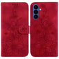 Lily Embossed Leather Phone Case, For Samsung Galaxy S26 5G, For Samsung Galaxy S25 FE 5G, For Samsung Galaxy S25 Edge 5G, For Samsung Galaxy S25 5G