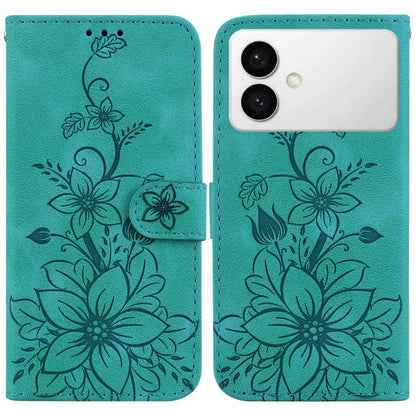 Lily Embossed Leather Phone Case, For Samsung Galaxy S26+ 5G, For Samsung Galaxy S26 Edge 5G, For Samsung Galaxy S26 Ultra 5G, For Samsung Galaxy S26 5G
