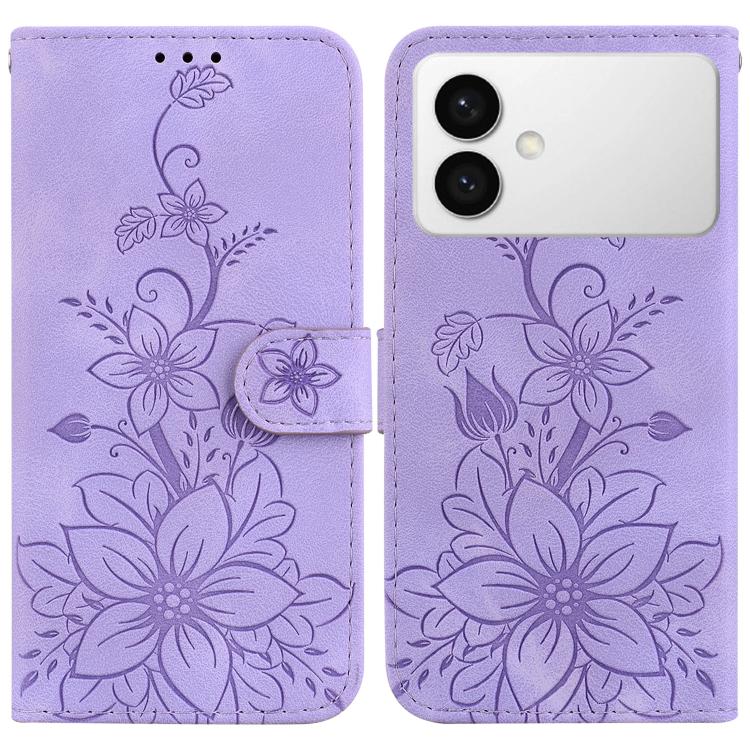 Lily Embossed Leather Phone Case