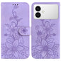 Lily Embossed Leather Phone Case, For Samsung Galaxy S26+ 5G, For Samsung Galaxy S26 Edge 5G, For Samsung Galaxy S26 Ultra 5G, For Samsung Galaxy S26 5G