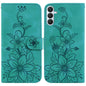 Lily Embossed Leather Phone Case, For Samsung Galaxy S26+ 5G, For Samsung Galaxy S26 Edge 5G, For Samsung Galaxy S26 Ultra 5G, For Samsung Galaxy S26 5G