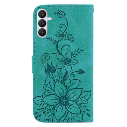 Lily Embossed Leather Phone Case, For Samsung Galaxy S26+ 5G, For Samsung Galaxy S26 Edge 5G, For Samsung Galaxy S26 Ultra 5G, For Samsung Galaxy S26 5G