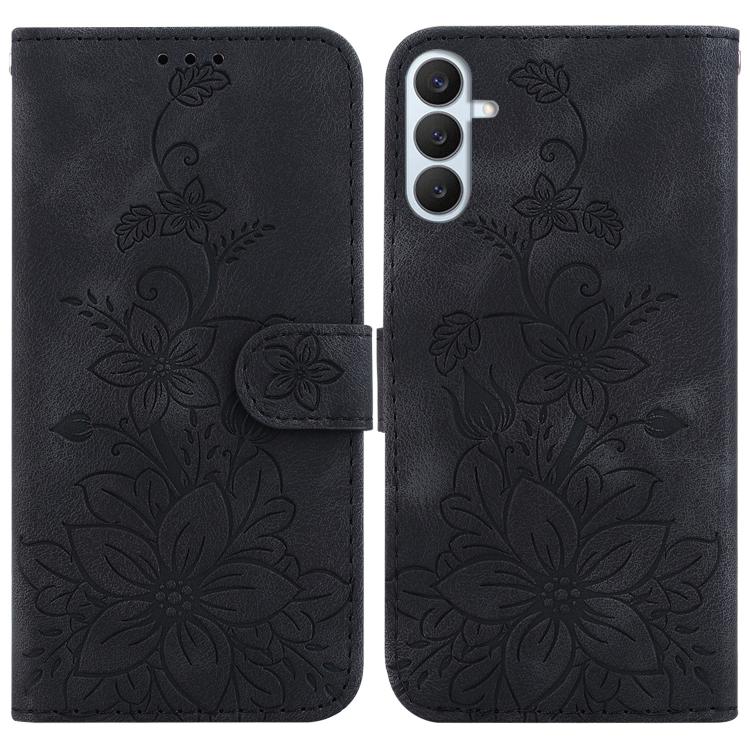 Lily Embossed Leather Phone Case, For Samsung Galaxy S26+ 5G, For Samsung Galaxy S26 Edge 5G, For Samsung Galaxy S26 Ultra 5G, For Samsung Galaxy S26 5G