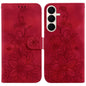 Lily Embossed Leather Phone Case, For Galaxy S26 FE 5G, For Samsung Galaxy S26+ 5G, For Samsung Galaxy S26 Edge 5G, For Samsung Galaxy S26 Ultra 5G