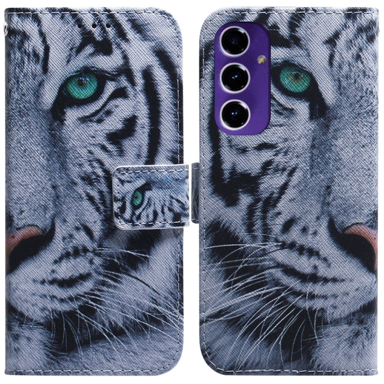 Coloured Drawing Flip Leather Phone Case, For Samsung Galaxy S25 Ultra 5G, For Samsung Galaxy S24 FE 5G