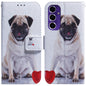 Coloured Drawing Flip Leather Phone Case, For Samsung Galaxy S25 Ultra 5G, For Samsung Galaxy S24 FE 5G