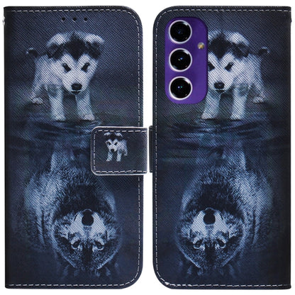 Coloured Drawing Flip Leather Phone Case, For Samsung Galaxy S25 Ultra 5G, For Samsung Galaxy S24 FE 5G