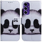 Coloured Drawing Flip Leather Phone Case, For Samsung Galaxy S25 Ultra 5G, For Samsung Galaxy S24 FE 5G