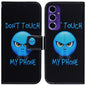 Coloured Drawing Flip Leather Phone Case, For Samsung Galaxy S25 Ultra 5G, For Samsung Galaxy S24 FE 5G