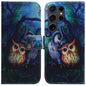 Coloured Drawing Flip Leather Phone Case, For Samsung Galaxy S25+ 5G, For Samsung Galaxy S25 Ultra 5G