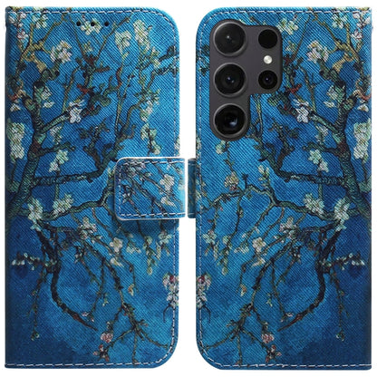 Coloured Drawing Flip Leather Phone Case, For Samsung Galaxy S25+ 5G, For Samsung Galaxy S25 Ultra 5G